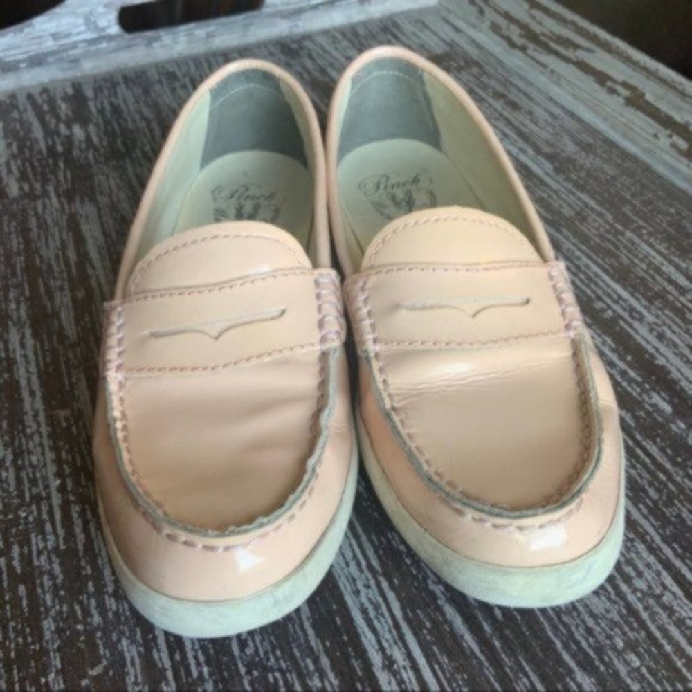Cole Haan Patent Seashell Pink Weekender Loafers